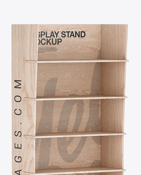 Wooden Display Stand Mockup