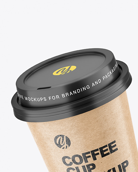 Two Kraft Coffee Cups Mockup