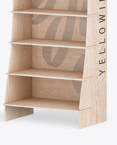 Wooden Display Stand Mockup