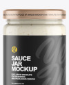 Clear Glass Jar w/ Sauce Mockup