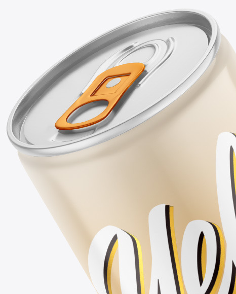 Glossy Drink Can Mockup