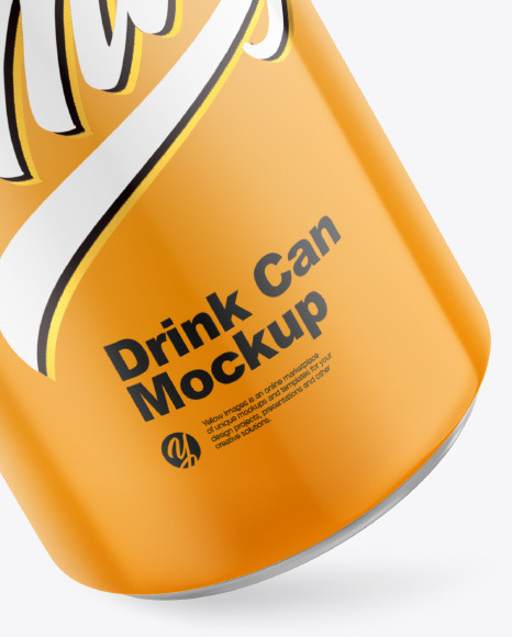 Glossy Drink Can Mockup