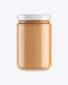 Clear Glass Jar w/ Sauce Mockup