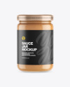 Clear Glass Jar w/ Sauce Mockup