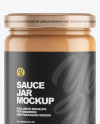 Clear Glass Jar w/ Sauce Mockup