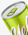 Metallic Drink Can Mockup