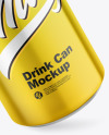 Metallic Drink Can Mockup