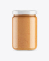 Clear Glass Jar w/ Sauce Mockup