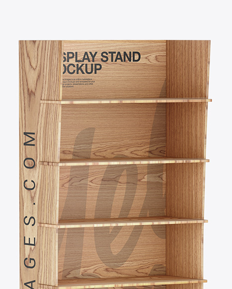 Wooden Display Stand Mockup