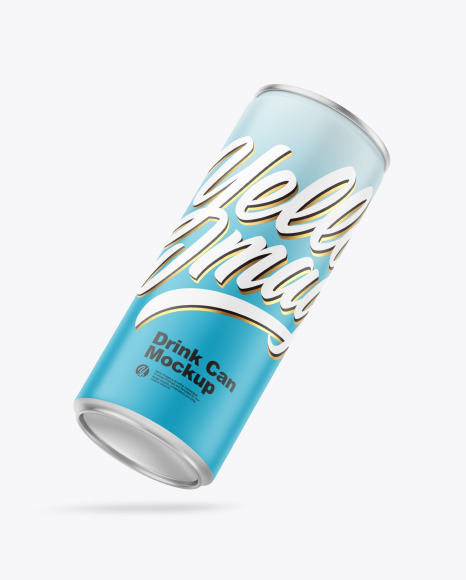 Matte Drink Can Mockup - Energy drink can mockup