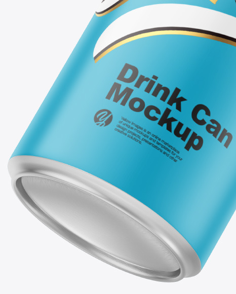 Matte Drink Can Mockup