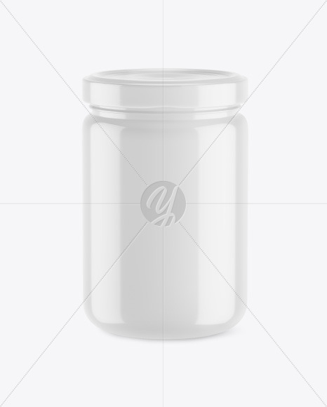 Glossy Sauce Jar Mockup