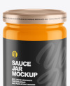 Glossy Sauce Jar Mockup