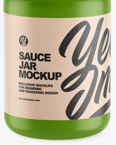 Matte Sauce Jar Mockup