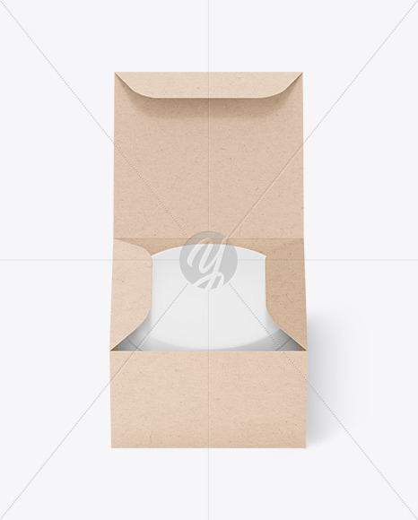 Kraft Paper Box with Cosmetic Jar Mockup