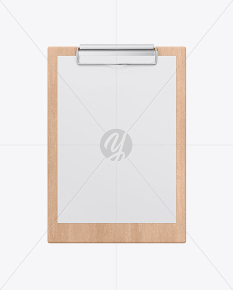 Wooden Clipboard W/ A4 Paper Mockup