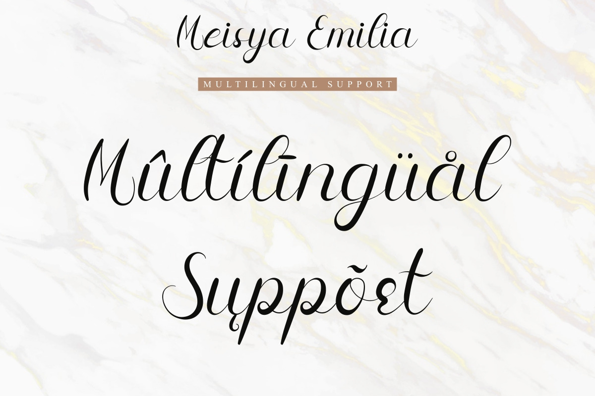 Meisya Emilia Calligraphy Font Meisya Emilia Calligraphy Font