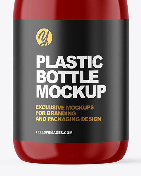 Glossy Cosmetic Bottle with Pump Mockup