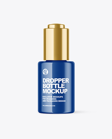 Glossy Dropper Bottle Mockup