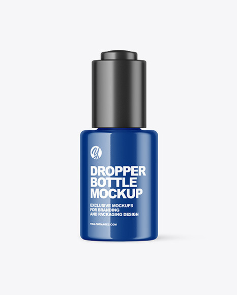 Glossy Dropper Bottle Mockup