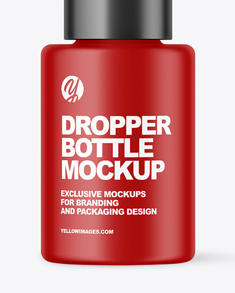 Matte Dropper Bottle Mockup