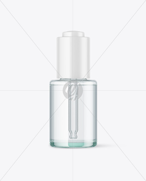 Blue Glass Dropper Bottle Mockup