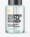 Blue Glass Dropper Bottle Mockup