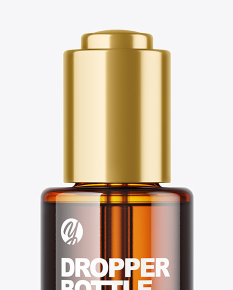 Amber Glass Dropper Bottle Mockup Amber Glass Dropper Bottle Mockup