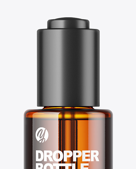 Amber Glass Dropper Bottle Mockup Amber Glass Dropper Bottle Mockup