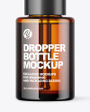 Amber Glass Dropper Bottle Mockup