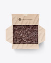 Kraft Paper Box with Tea Mockup