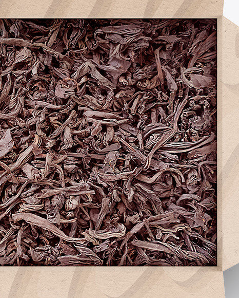 Kraft Paper Box with Tea Mockup