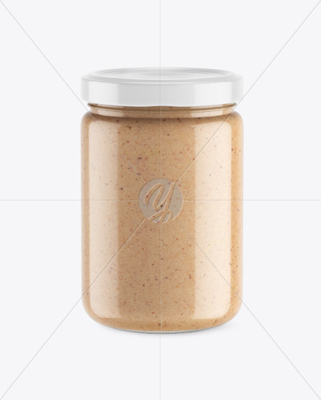 Clear Glass Jar w/ Sauce Mockup