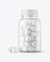 Frosted Bottle with Gummies Mockup
