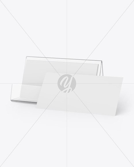 Business Cards w/ Transparent Holder Mockup