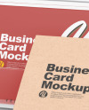 Business Cards w/ Transparent Holder Mockup