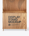 Wooden Display Stand Mockup