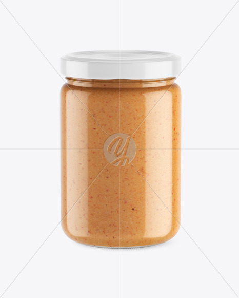 Clear Glass Jar w/ Sauce Mockup