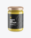 Clear Glass Jar w/ Sauce Mockup