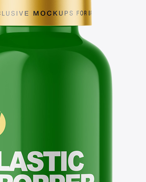 Glossy Dropper Bottle Mockup