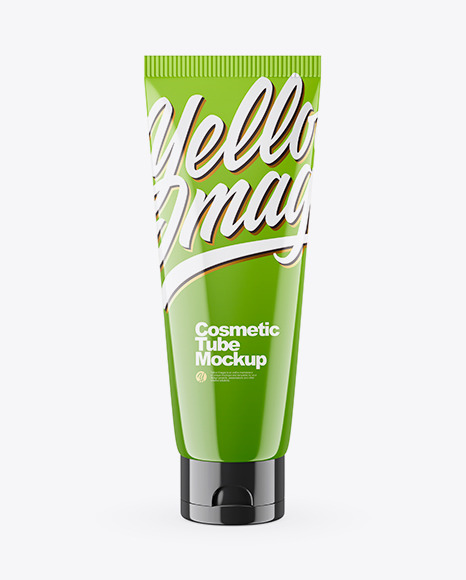 Glossy Cosmetic Tube Mockup