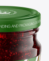 Glass Jar With Raspberry Jam Mockup