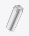 500ml Matte Metallic Drink Can w/ Foil Lid Mockup