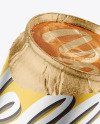 500ml Matte Metallic Drink Can w/ Foil Lid Mockup