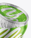 500ml Matte Metallic Drink Can w/ Foil Lid Mockup