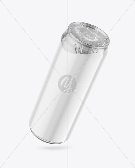 500ml Glossy Drink Can w/ Foil Lid Mockup