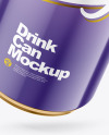 500ml Glossy Drink Can w/ Foil Lid Mockup