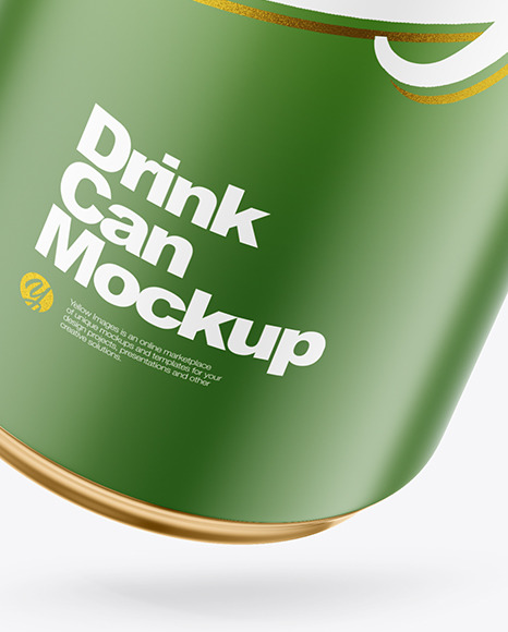 500ml Matte Drink Can w/ Foil Lid Mockup