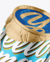 330ml Glossy Metallic Drink Can w/ Foil Lid Mockup