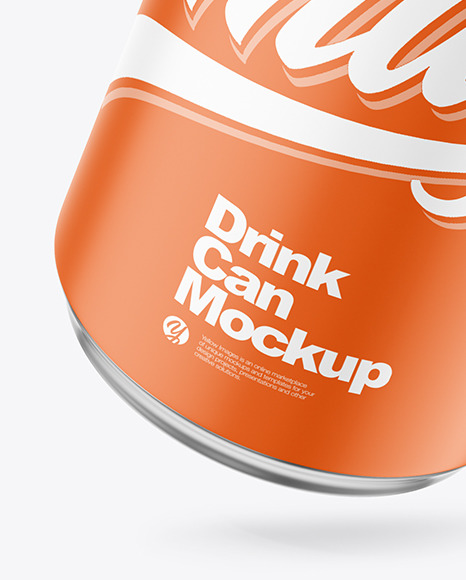 330ml Matte Drink Can w/ Foil Lid Mockup